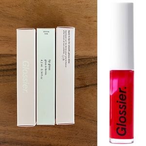 Glossier Red Lip Gloss 3x Bundle NWT